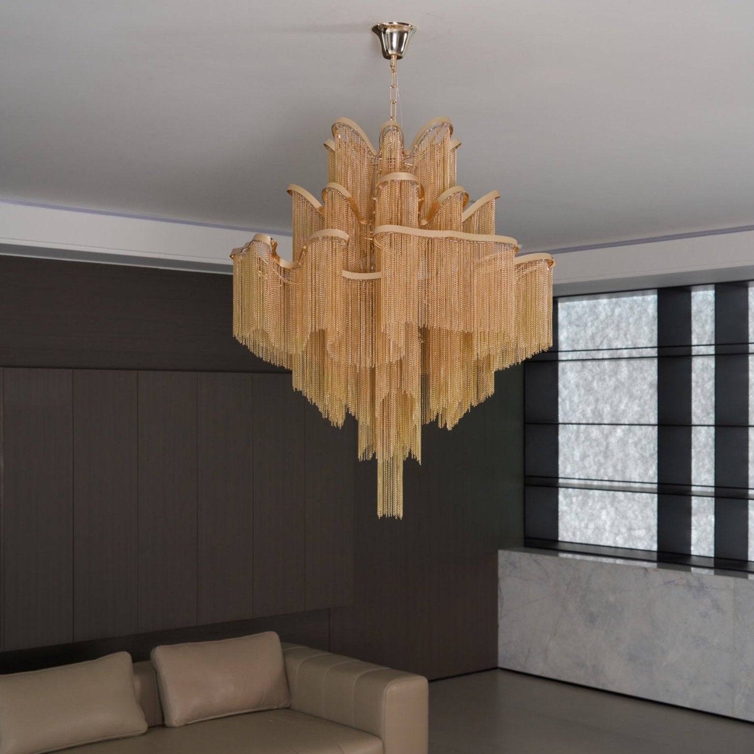 Lustra Pendant Lamp Stream Chain Nickel - Letslighting