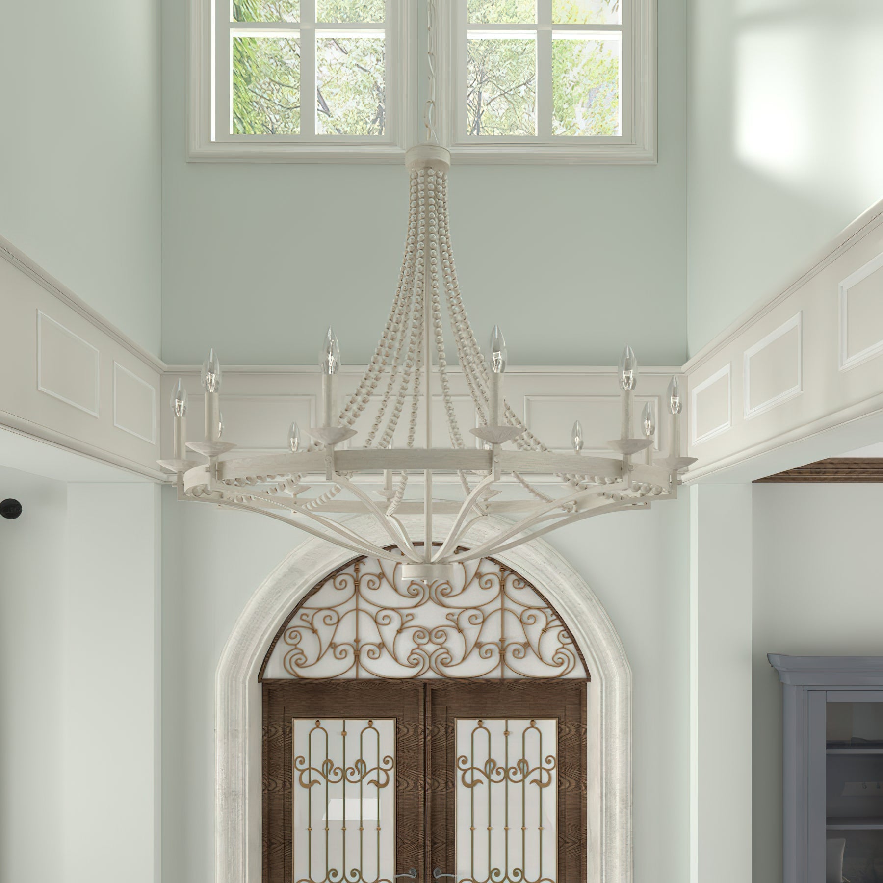 Isoren Vintage Industrial Wooden Chandelier - Letslighting