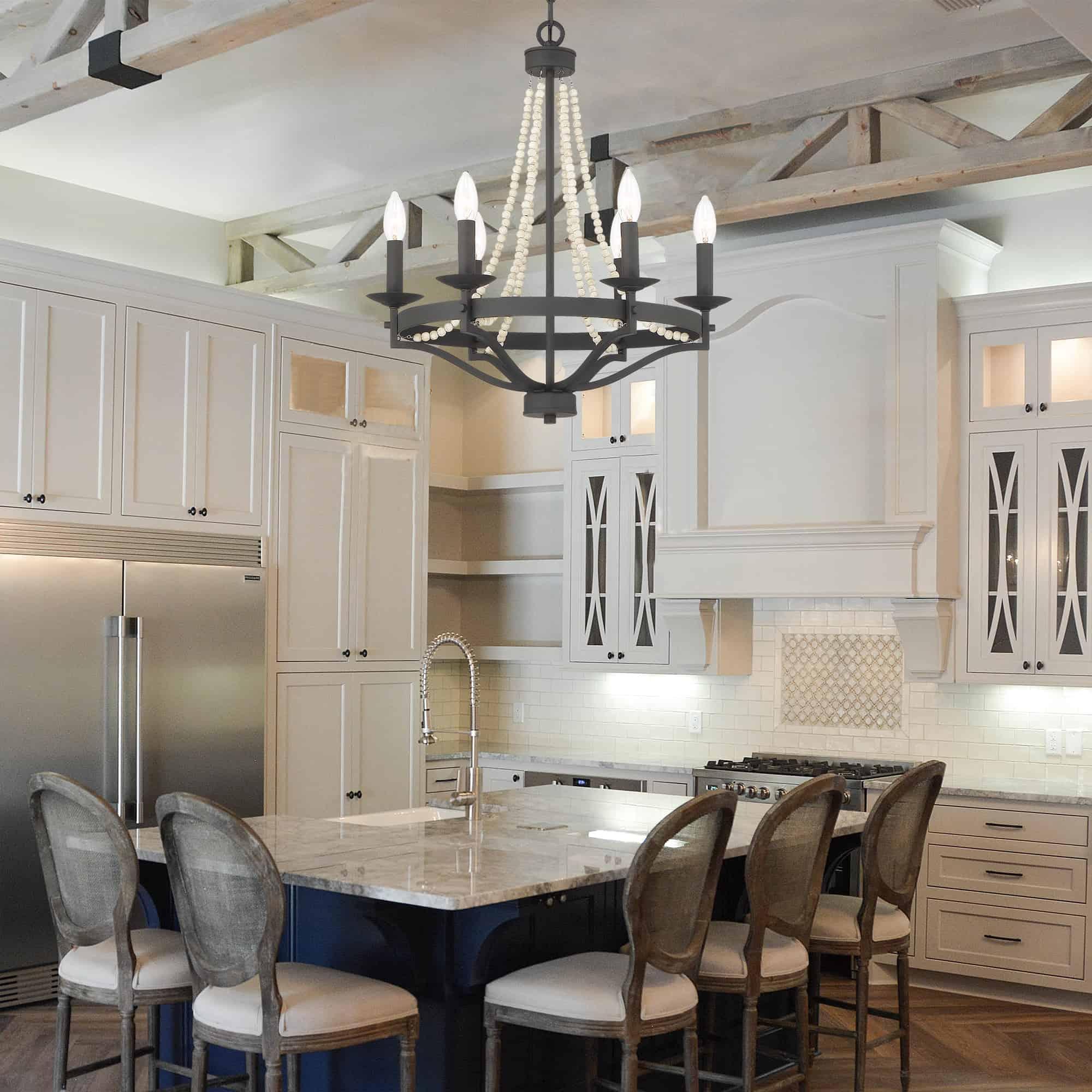 Isoren Vintage Industrial Wooden Chandelier - Letslighting