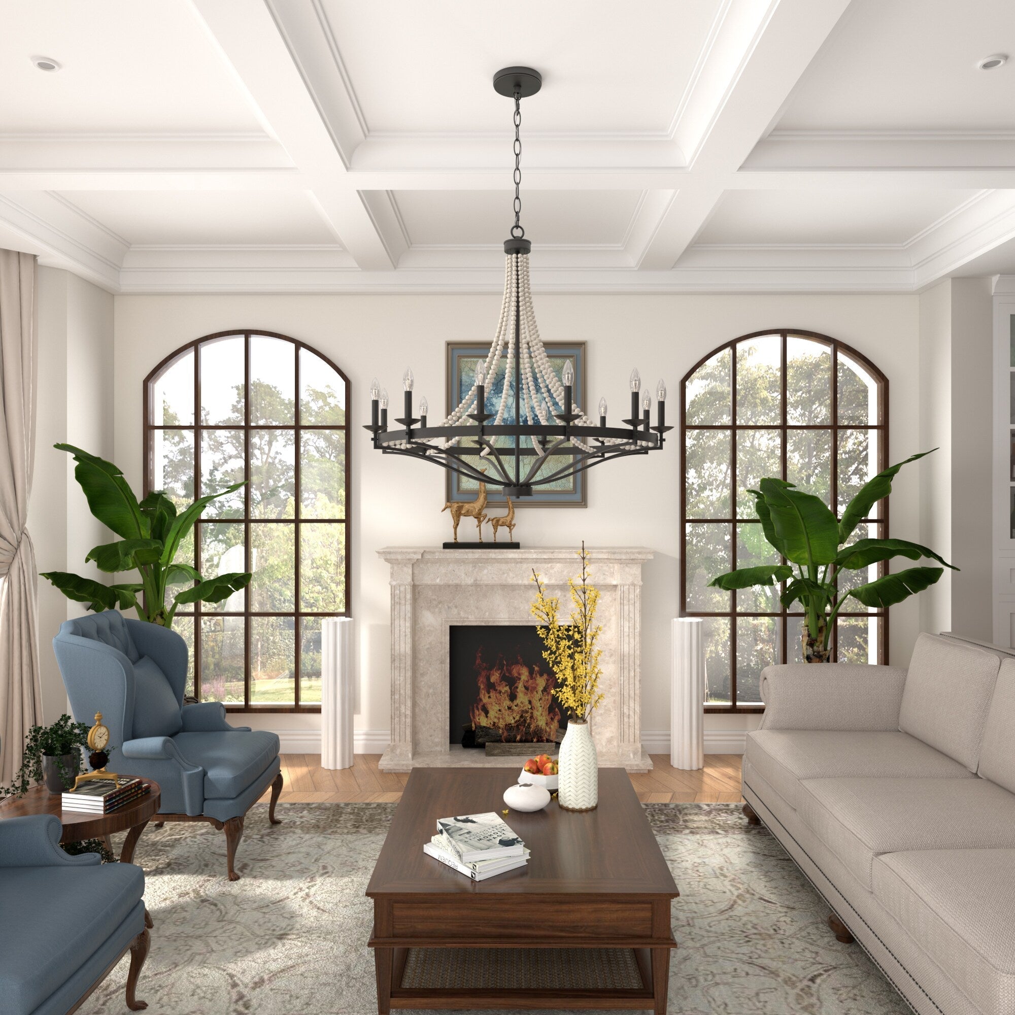 Isoren Vintage Industrial Wooden Chandelier - Letslighting