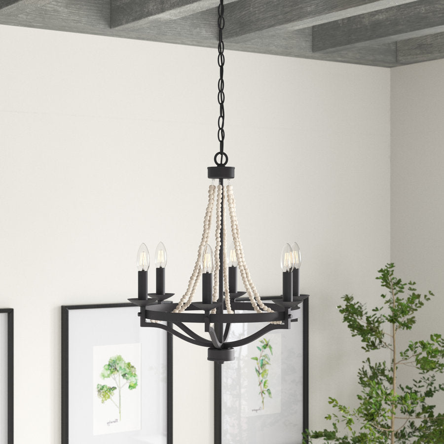 Isoren Vintage Industrial Wooden Chandelier - Letslighting