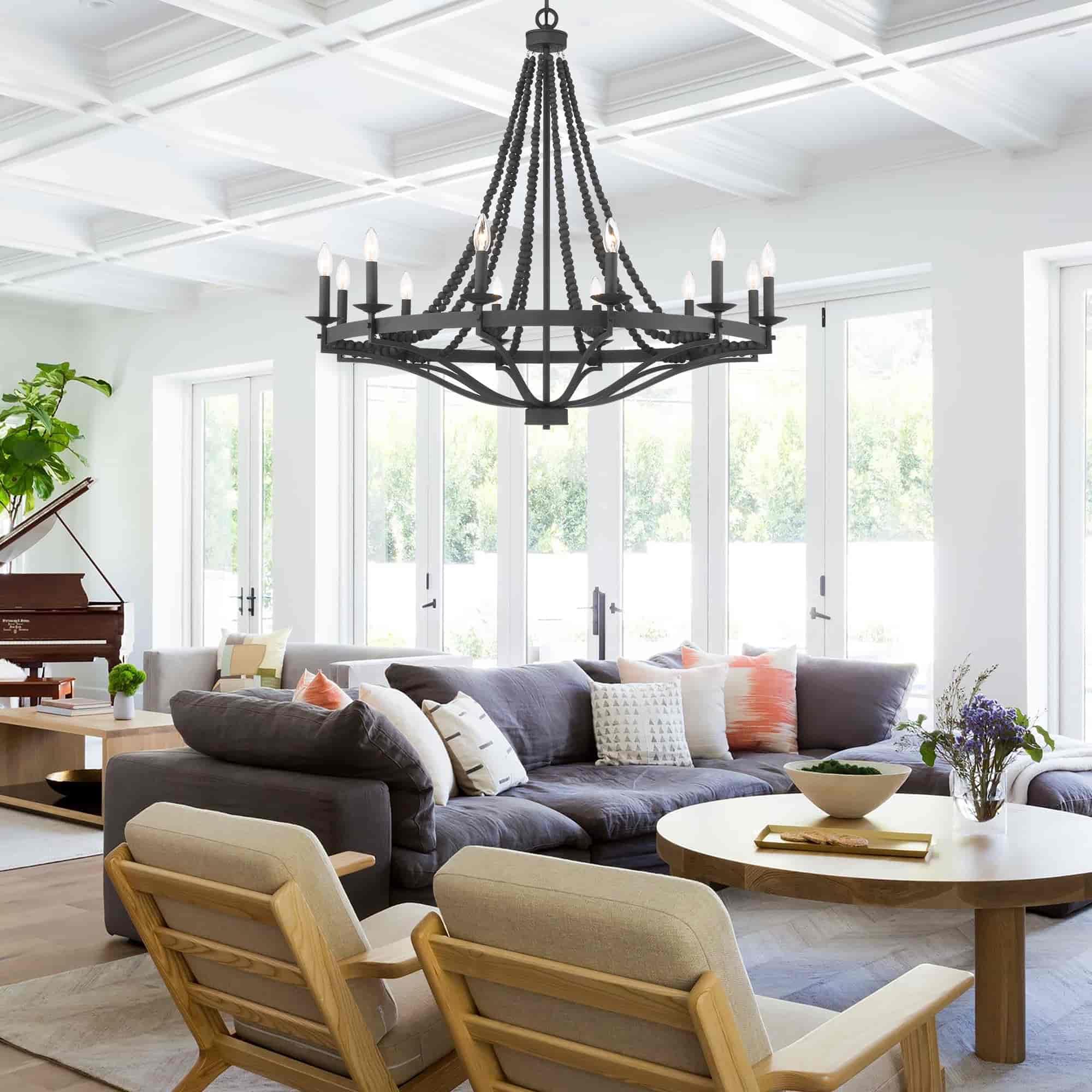 Isoren Vintage Industrial Wooden Chandelier - Letslighting
