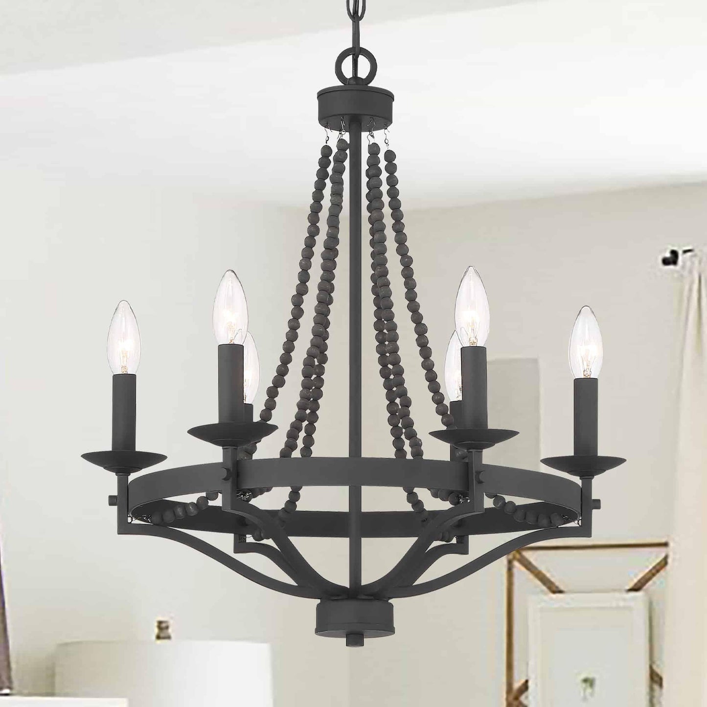 Isoren Vintage Industrial Wooden Chandelier - Letslighting