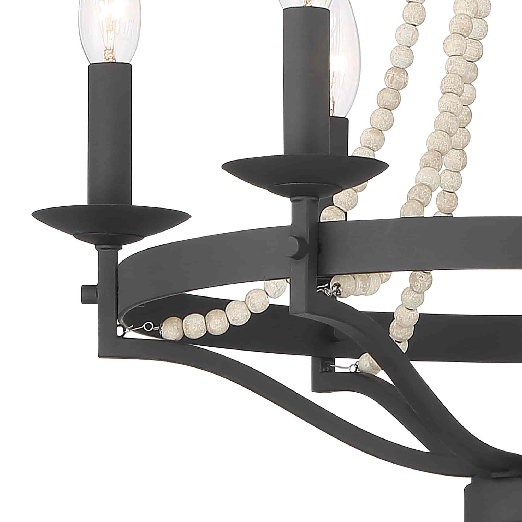 Isoren Vintage Industrial Wooden Chandelier - Letslighting