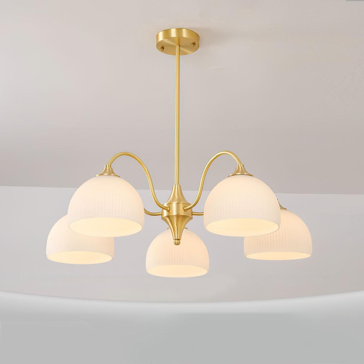 Lustra Chandelier Striped Glass Bowl - Letslighting