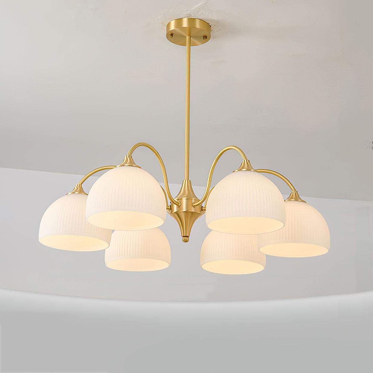 Lustra Chandelier Striped Glass Bowl - Letslighting