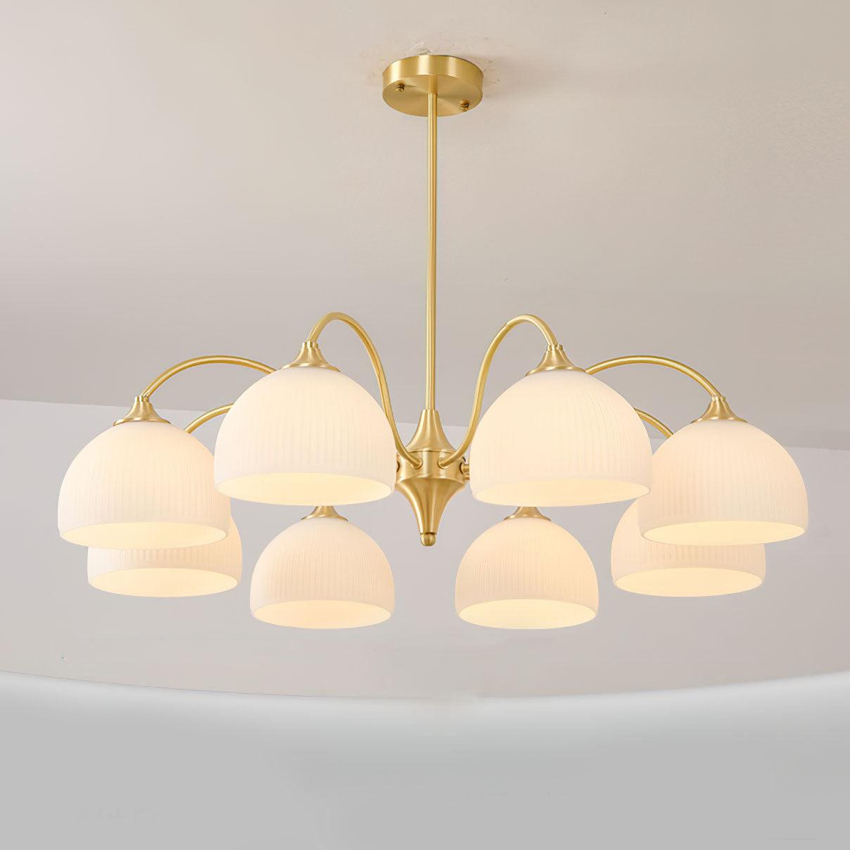 Lustra Chandelier Striped Glass Bowl - Letslighting