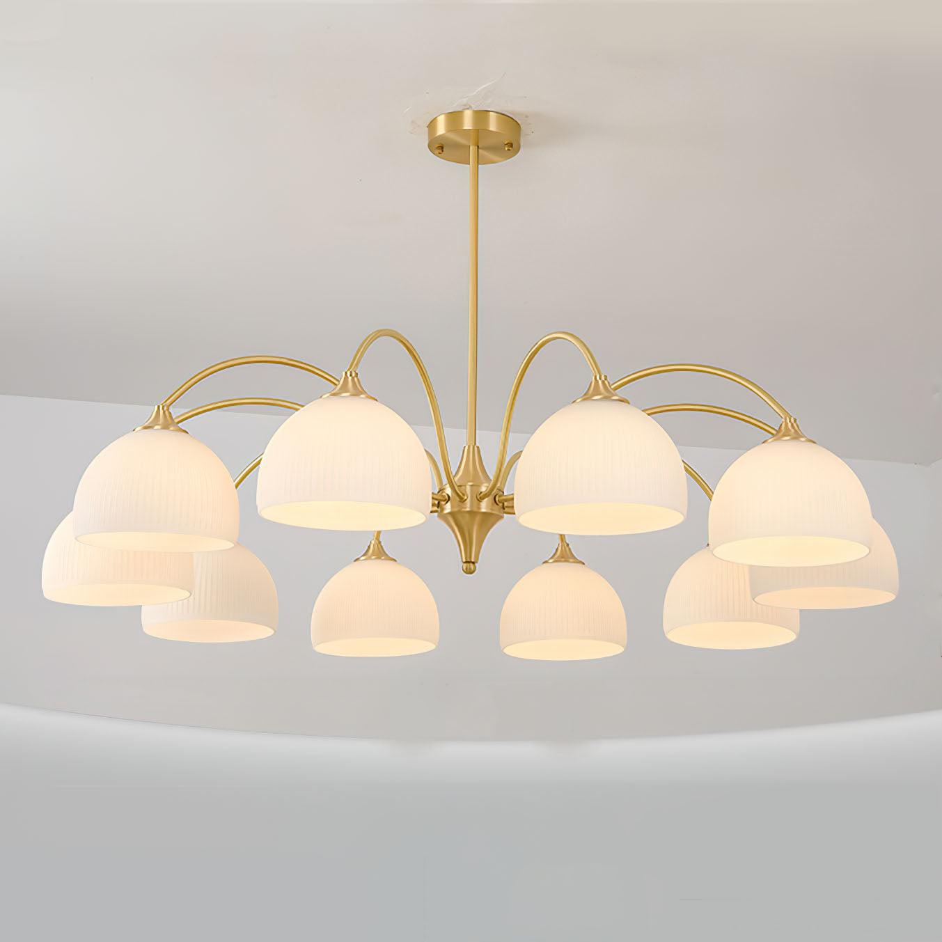 Lustra Chandelier Striped Glass Bowl - Letslighting