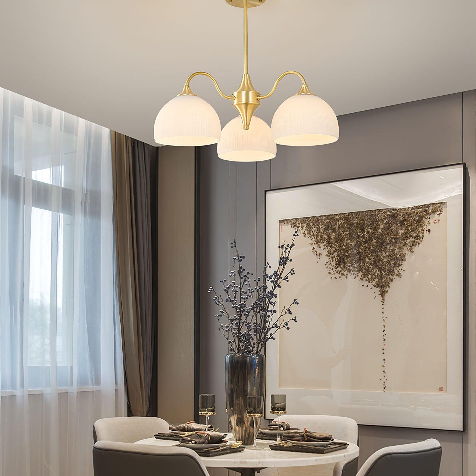 Lustra Chandelier Striped Glass Bowl - Letslighting