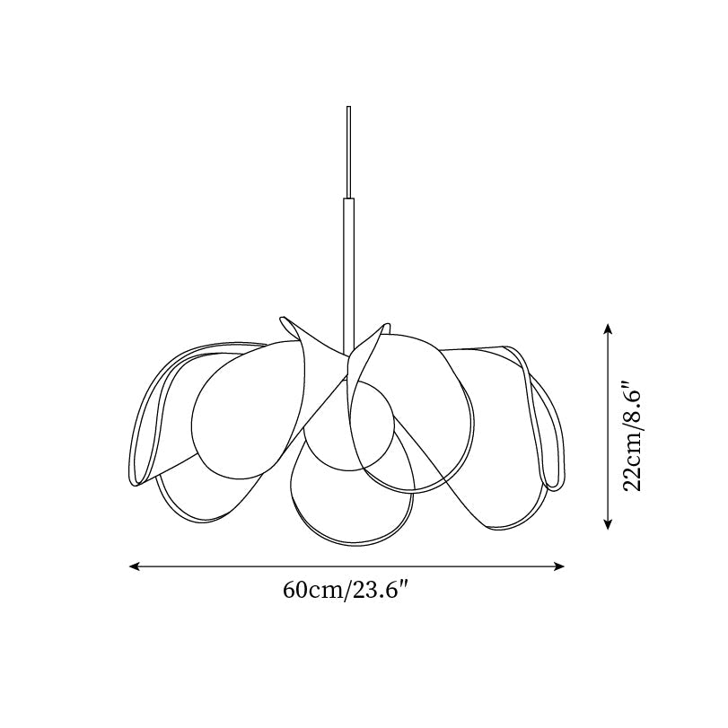 Pendant Lamp Petal Plant Fiber Shade Brown Soft Ambient Bohemian - Letslighting