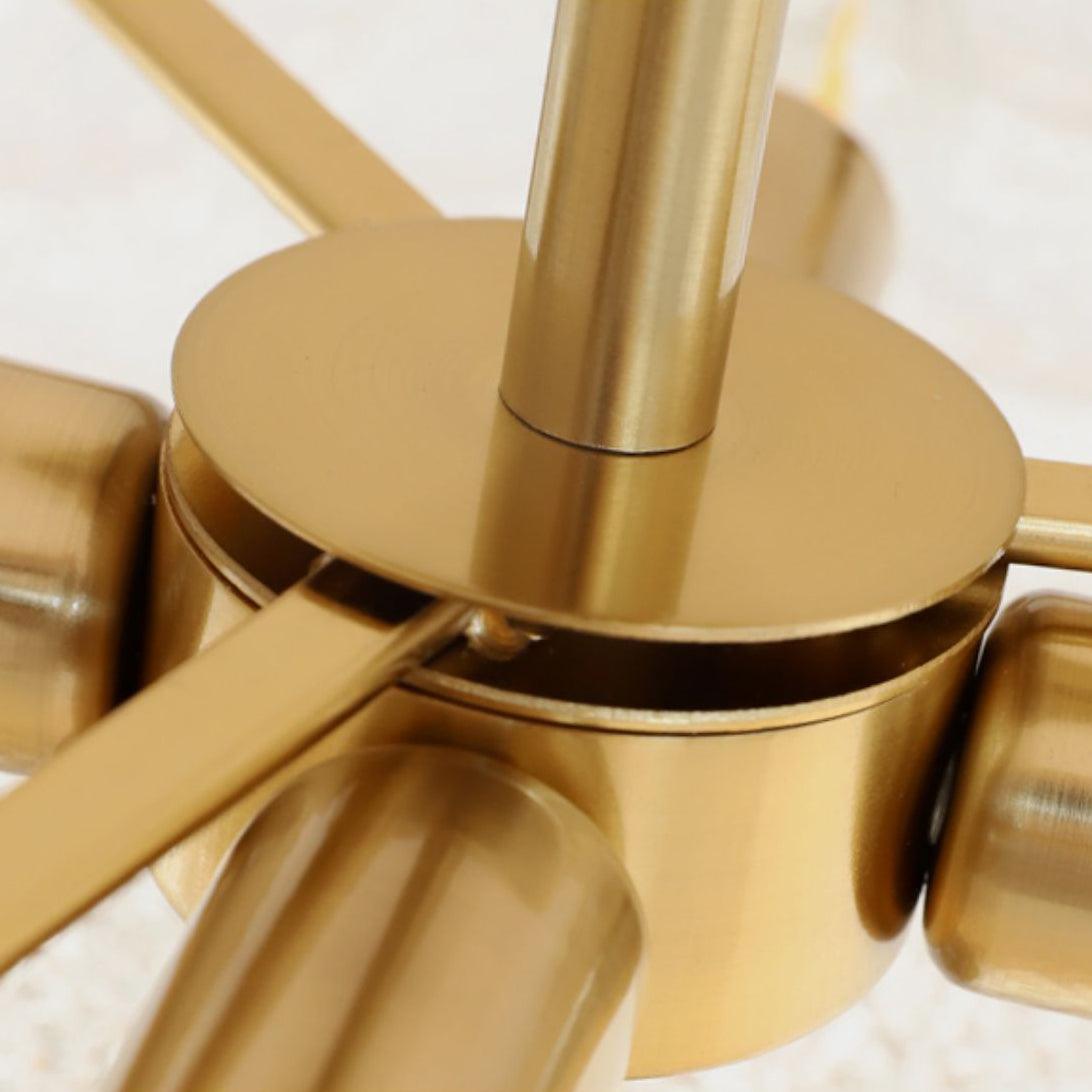 Lustra Ceiling Lamp with Gold Finish and Ribbed Glass - Letslighting