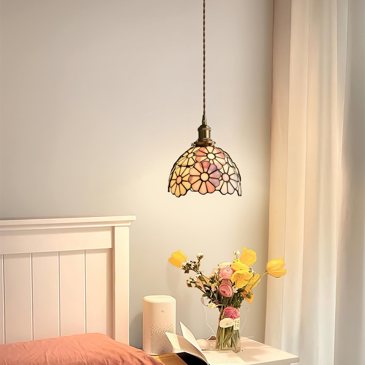 Tiffany Floral Pendant Light Blue - Letslighting