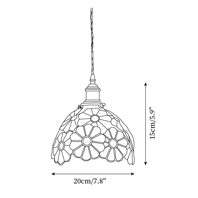 Tiffany Floral Pendant Light Blue - Letslighting