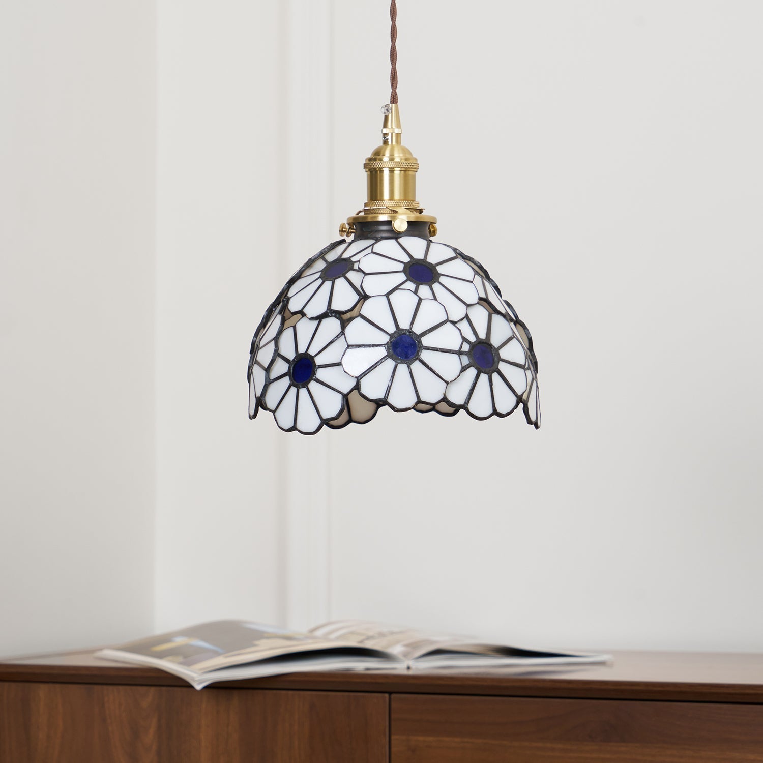 Tiffany Floral Pendant Light Blue - Letslighting