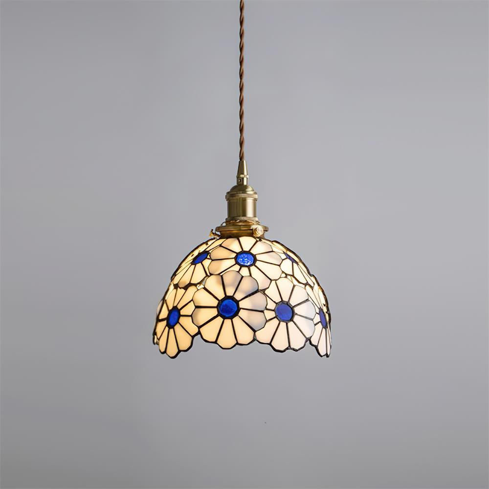 Tiffany Floral Pendant Light Blue - Letslighting