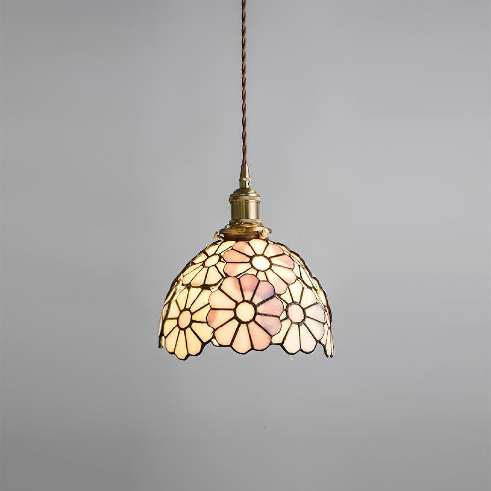 Tiffany Floral Pendant Light Blue - Letslighting