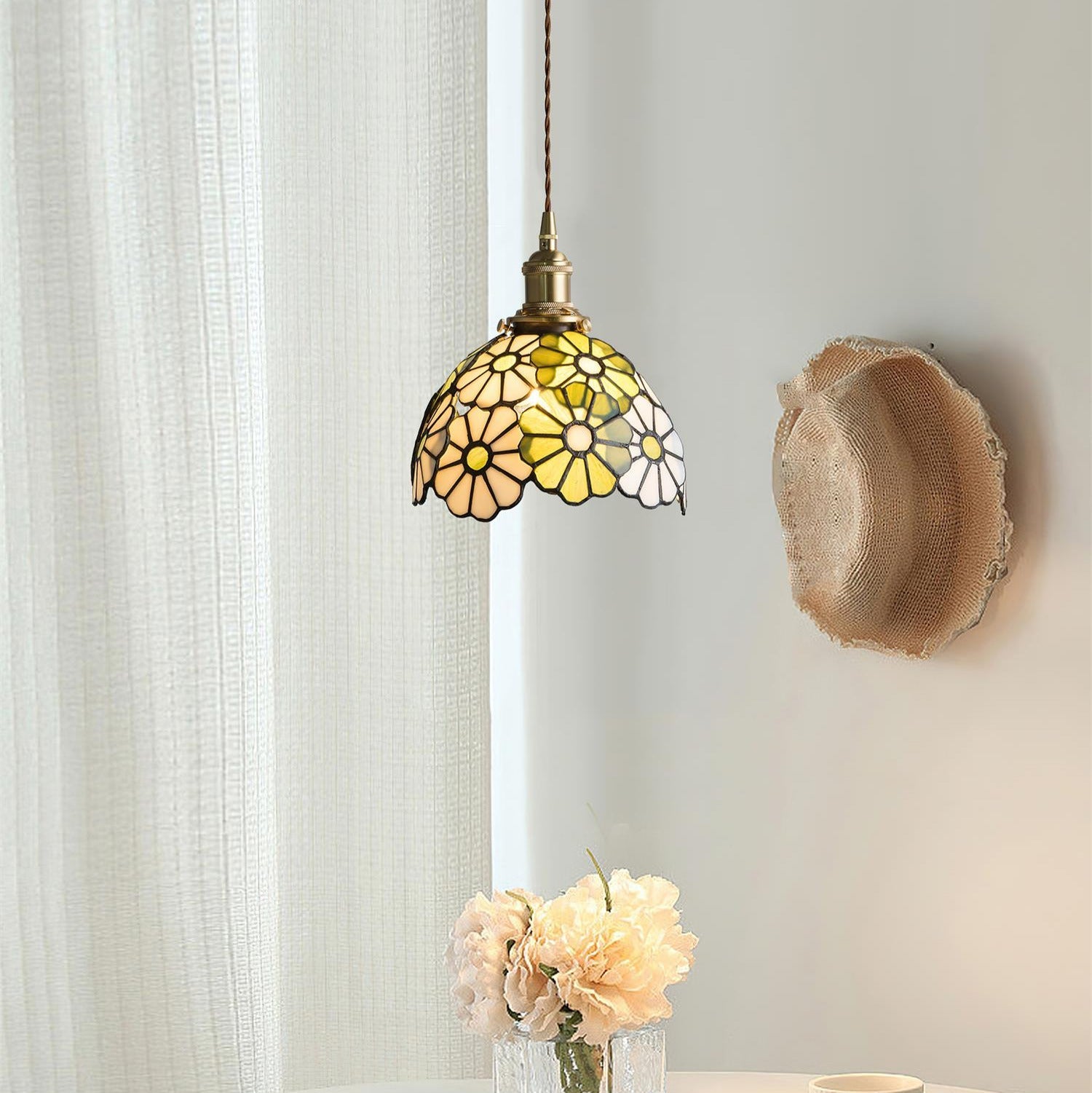 Tiffany Floral Pendant Light Blue - Letslighting