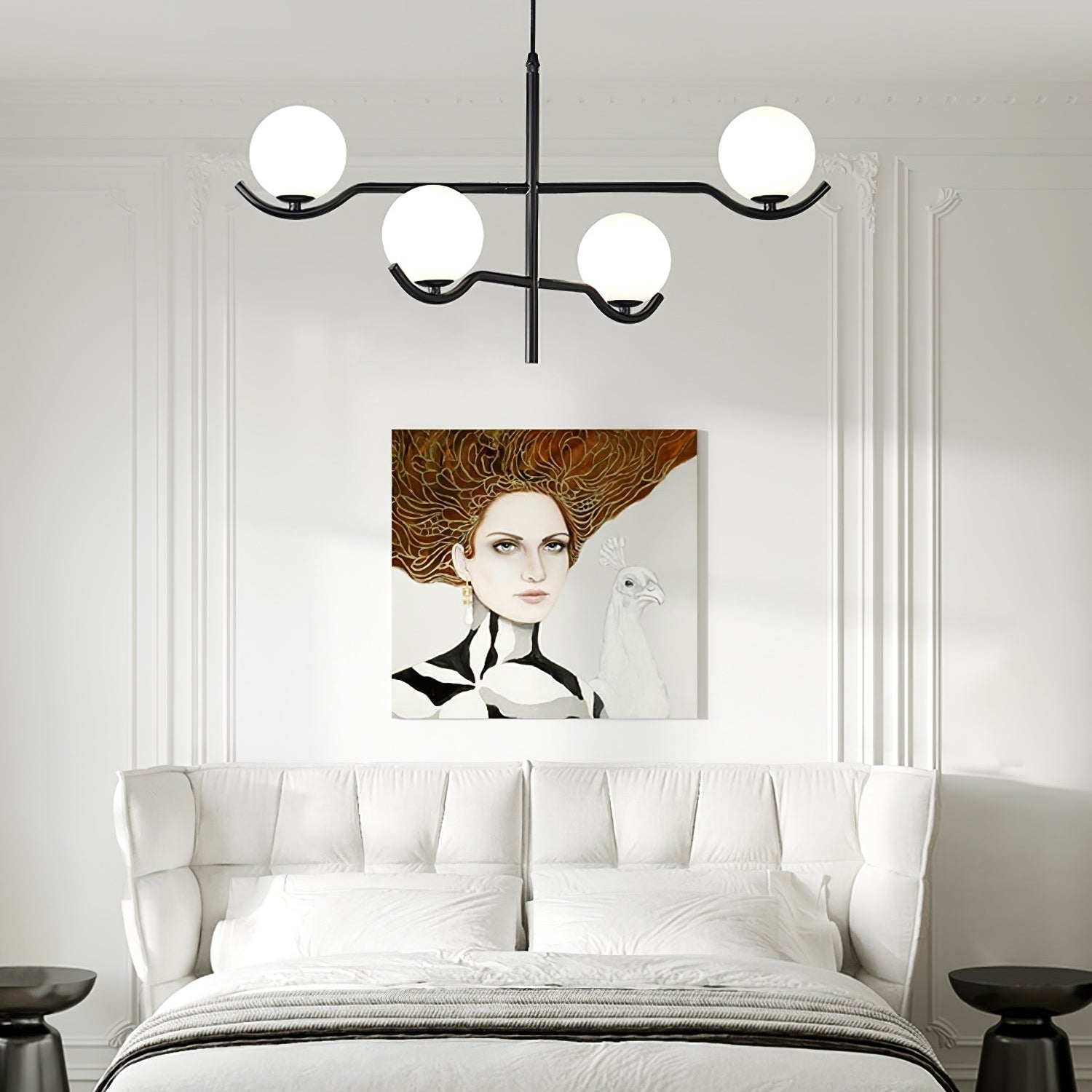 Fayno White Globe Chandelier - Letslighting