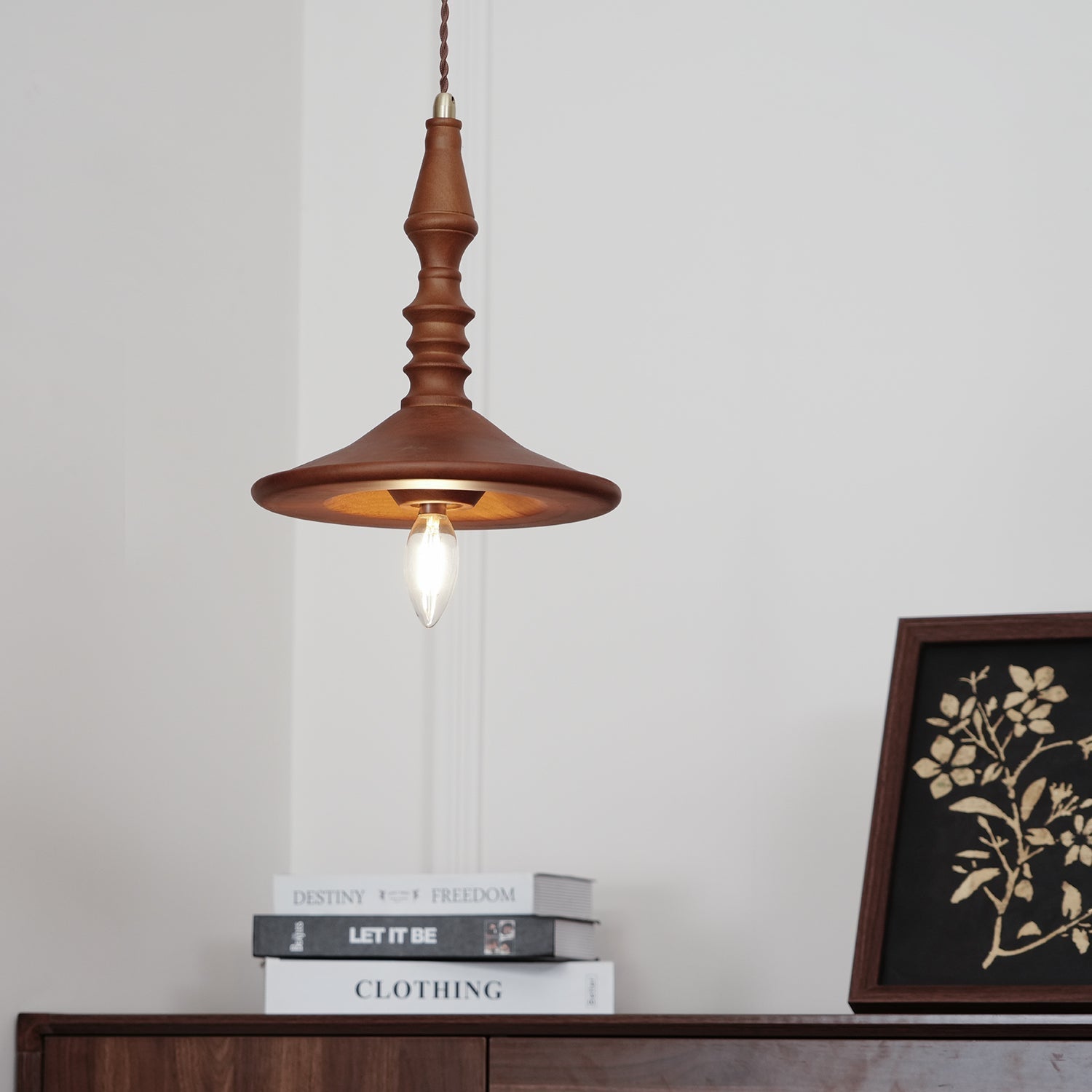 Iraeiel Vintage Minimalist Wooden Pendant Light - Letslighting