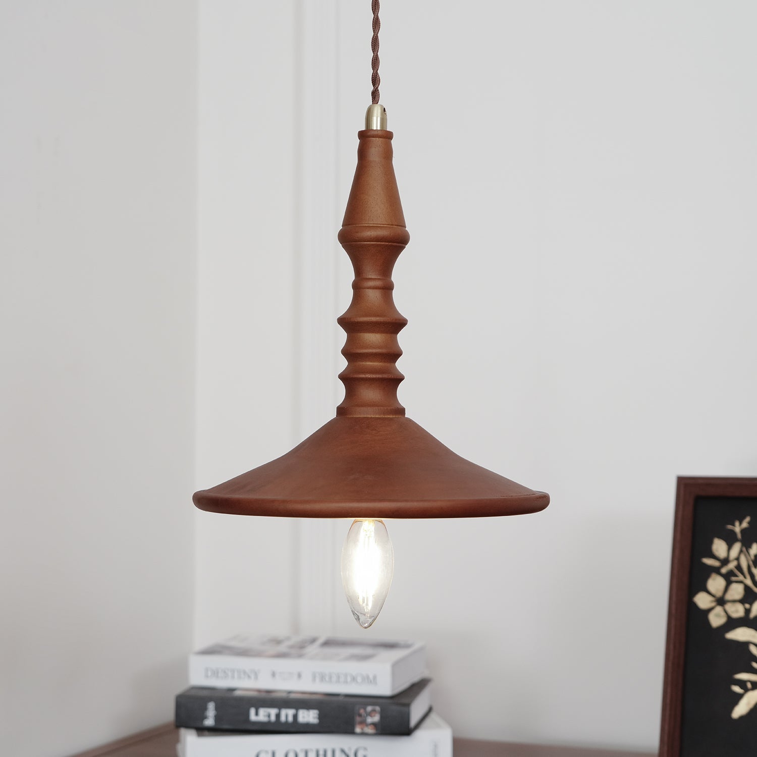 Iraeiel Vintage Minimalist Wooden Pendant Light - Letslighting