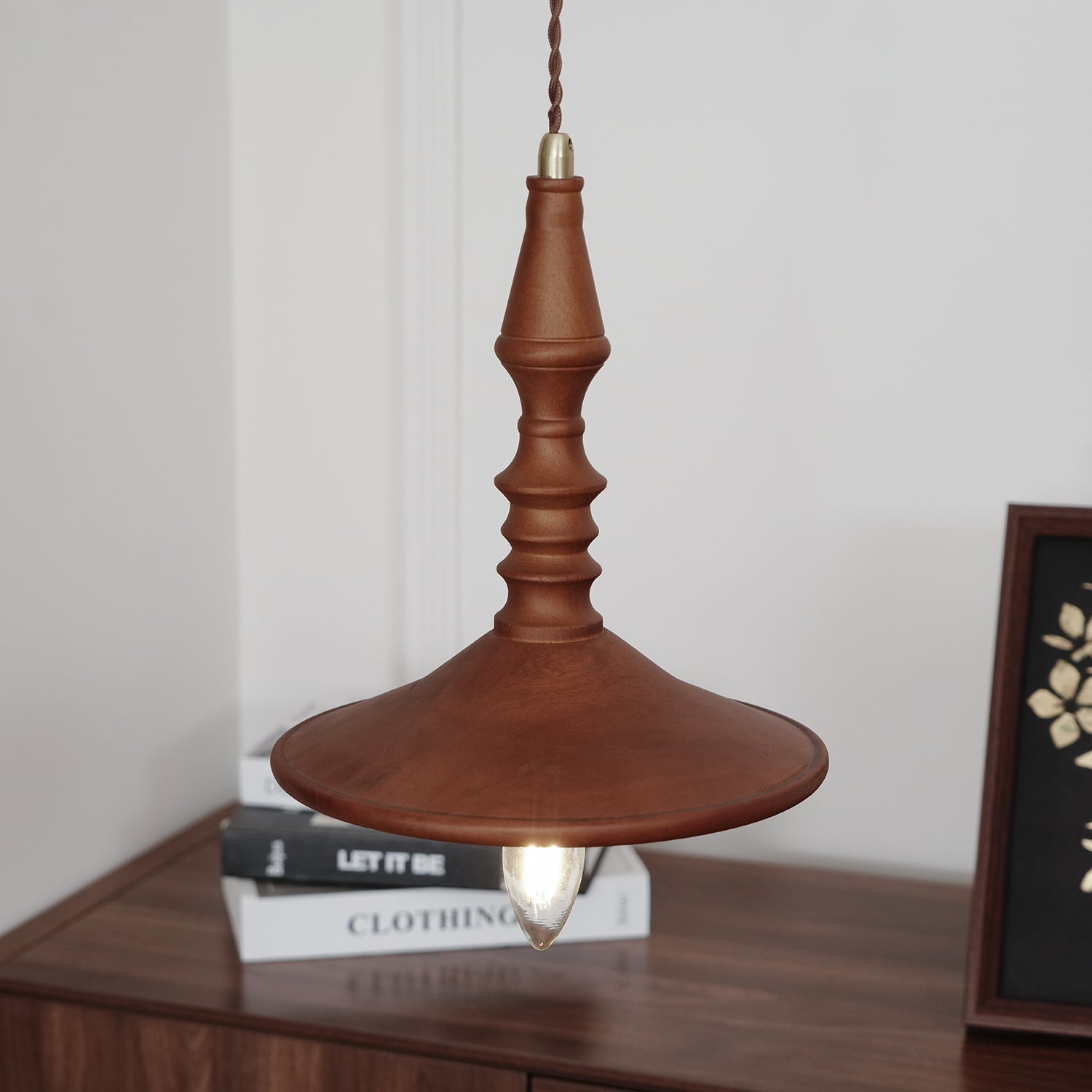 Iraeiel Vintage Minimalist Wooden Pendant Light - Letslighting