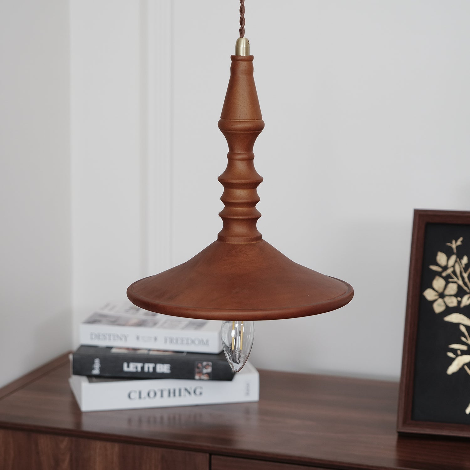 Iraeiel Vintage Minimalist Wooden Pendant Light - Letslighting