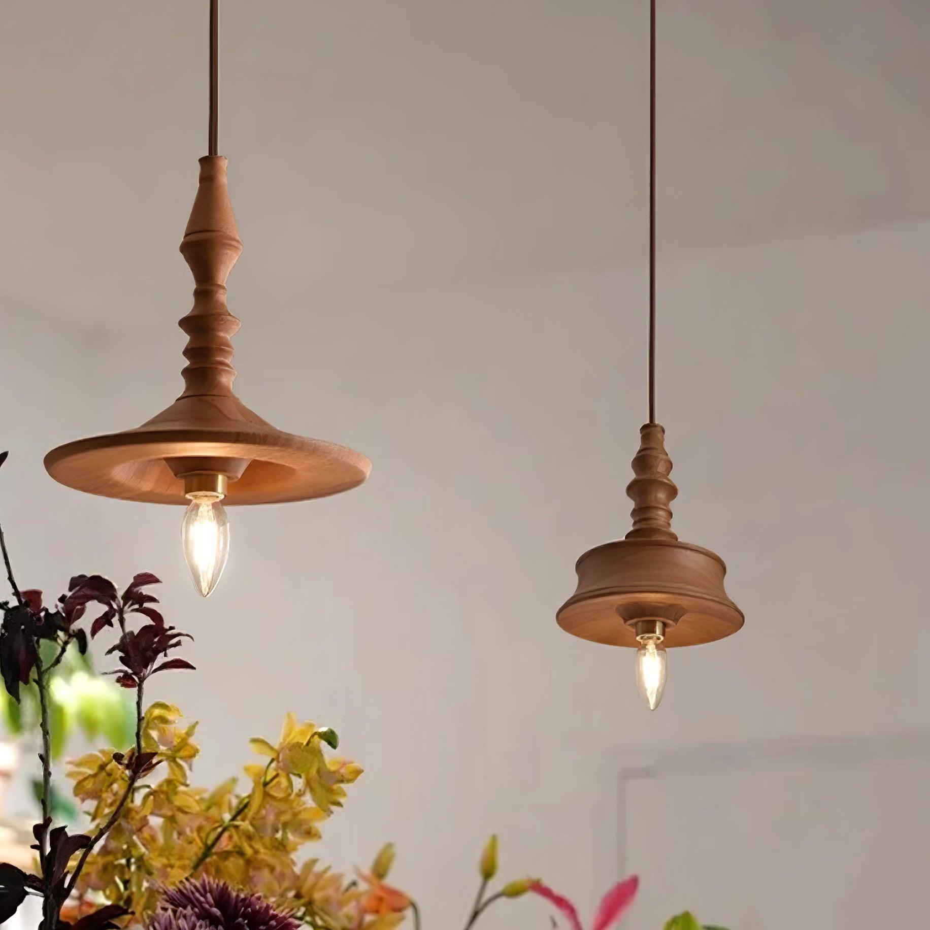 Iraeiel Vintage Minimalist Wooden Pendant Light - Letslighting