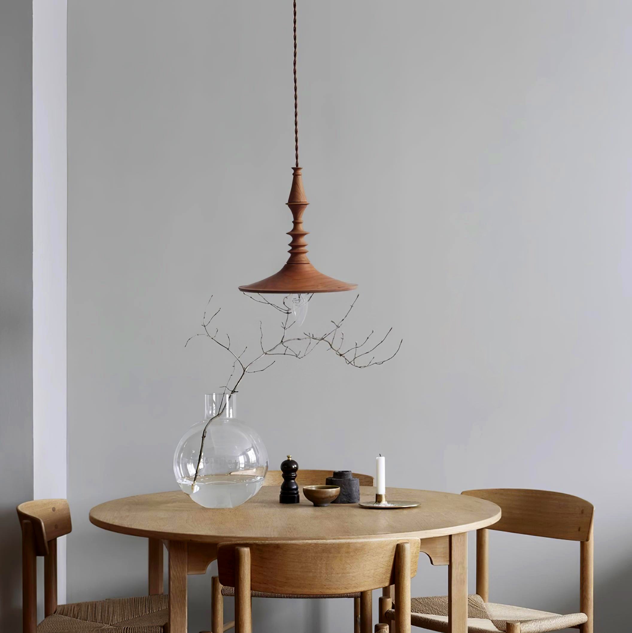 Iraeiel Vintage Minimalist Wooden Pendant Light - Letslighting