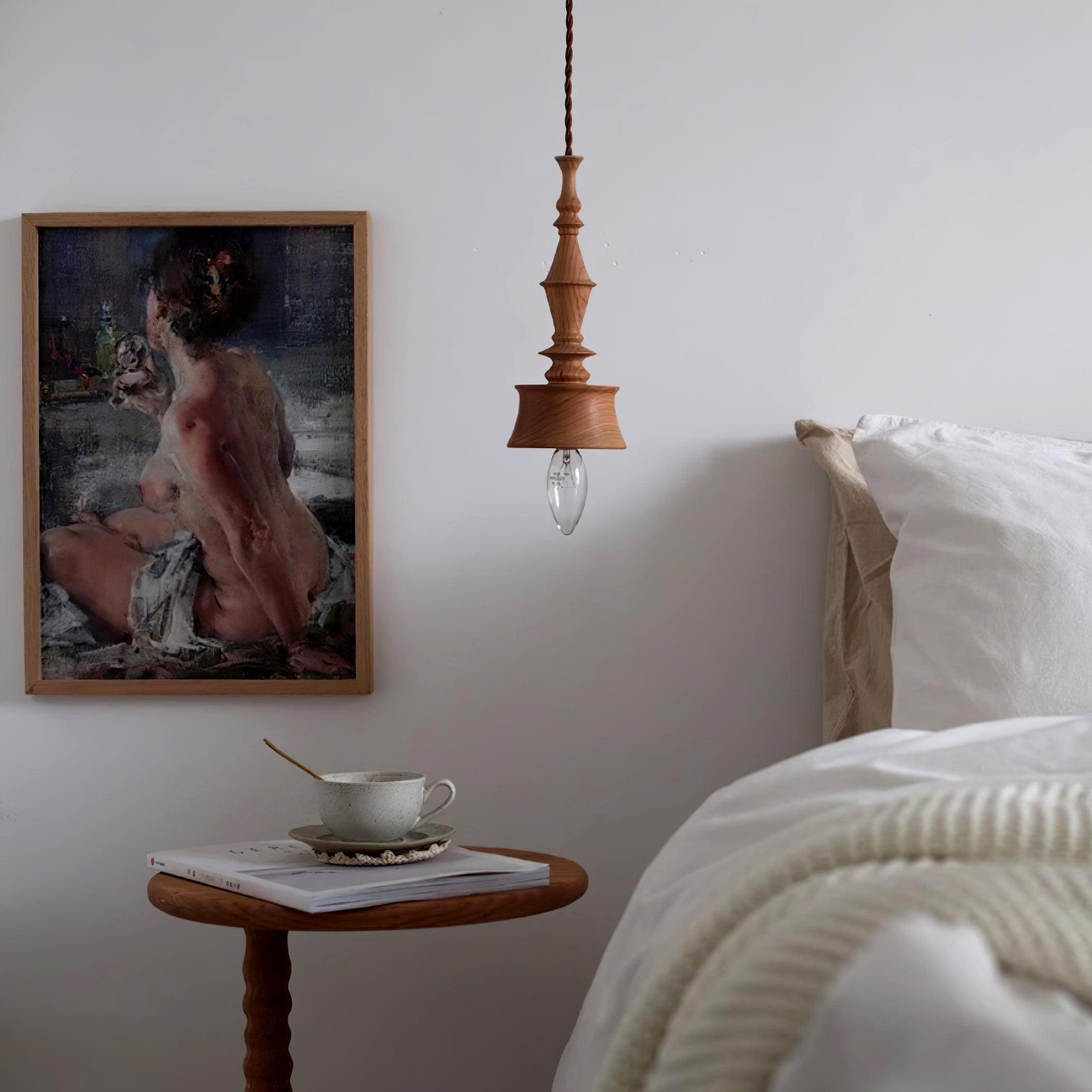 Iraeiel Vintage Minimalist Wooden Pendant Light - Letslighting