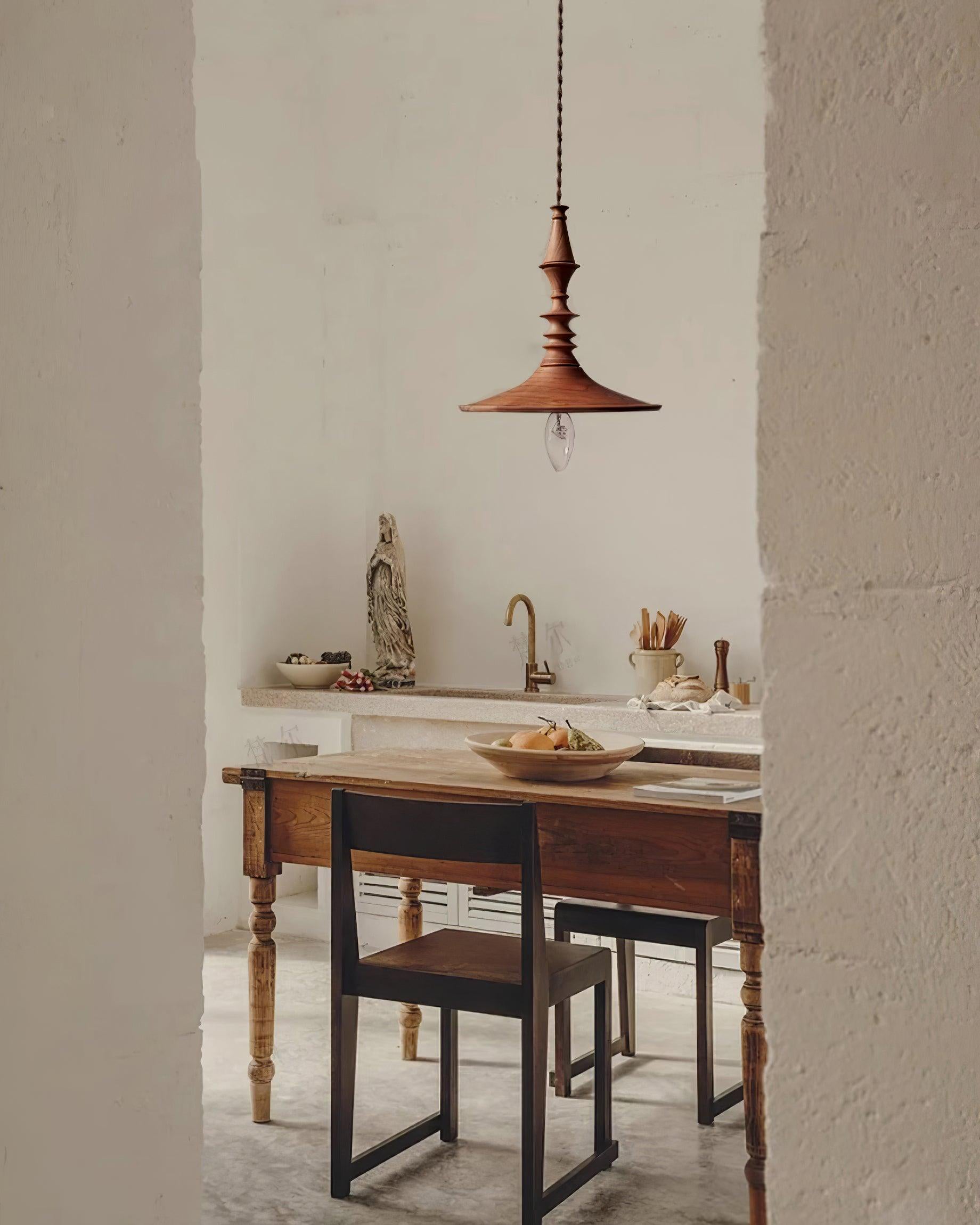 Iraeiel Vintage Minimalist Wooden Pendant Light - Letslighting