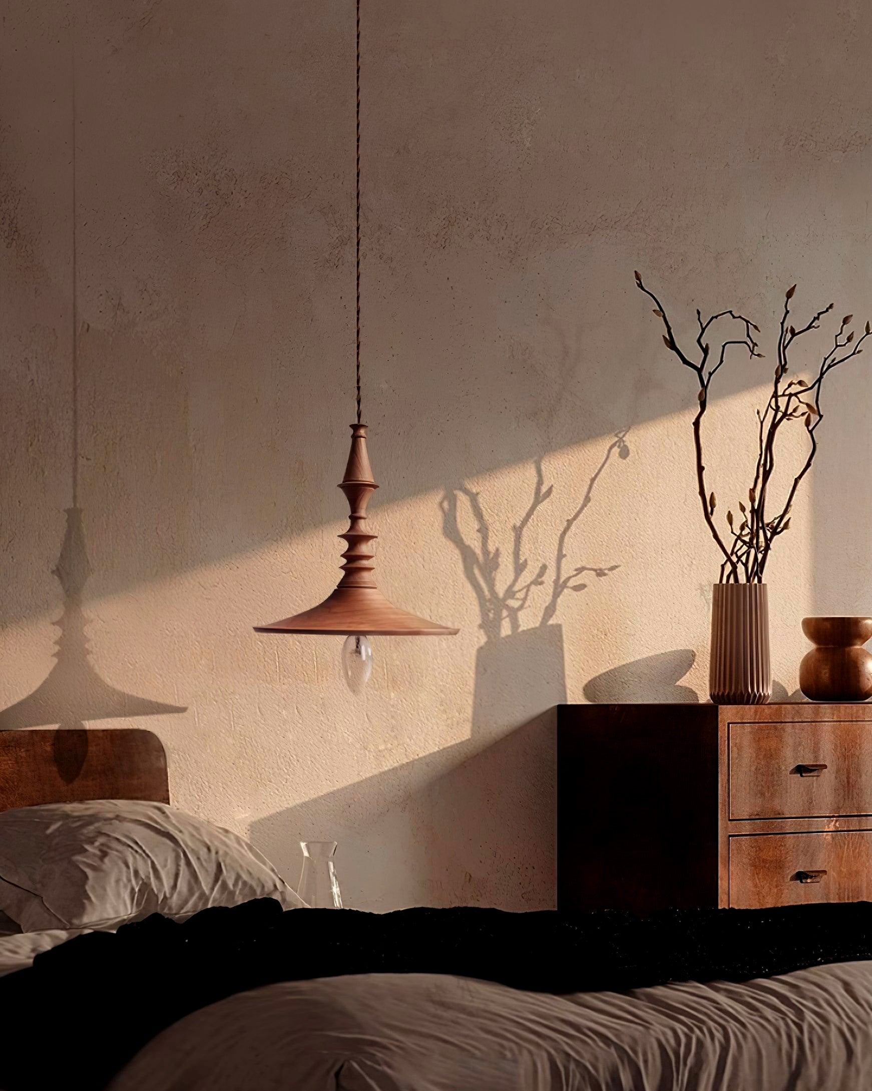 Iraeiel Vintage Minimalist Wooden Pendant Light - Letslighting