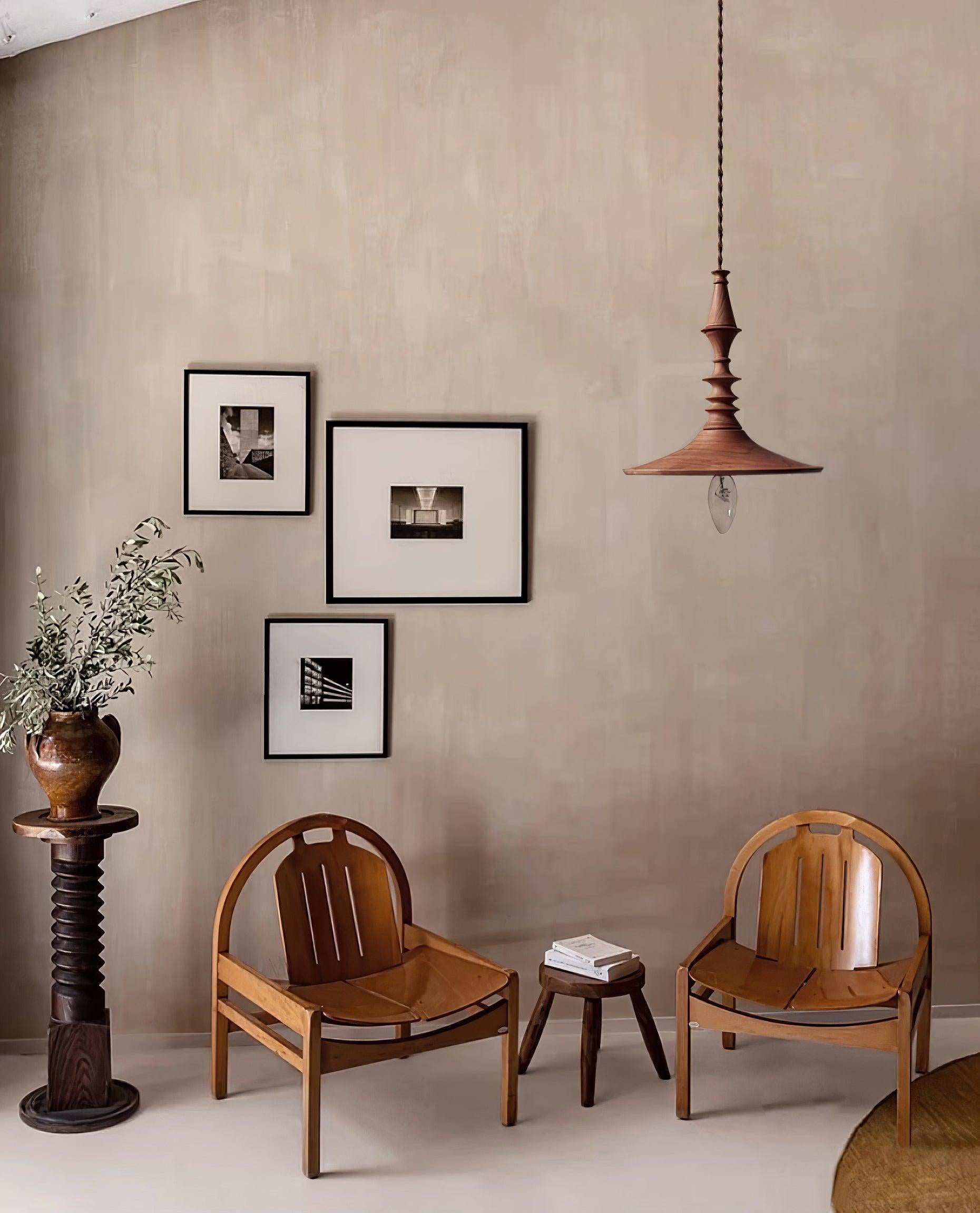 Iraeiel Vintage Minimalist Wooden Pendant Light - Letslighting