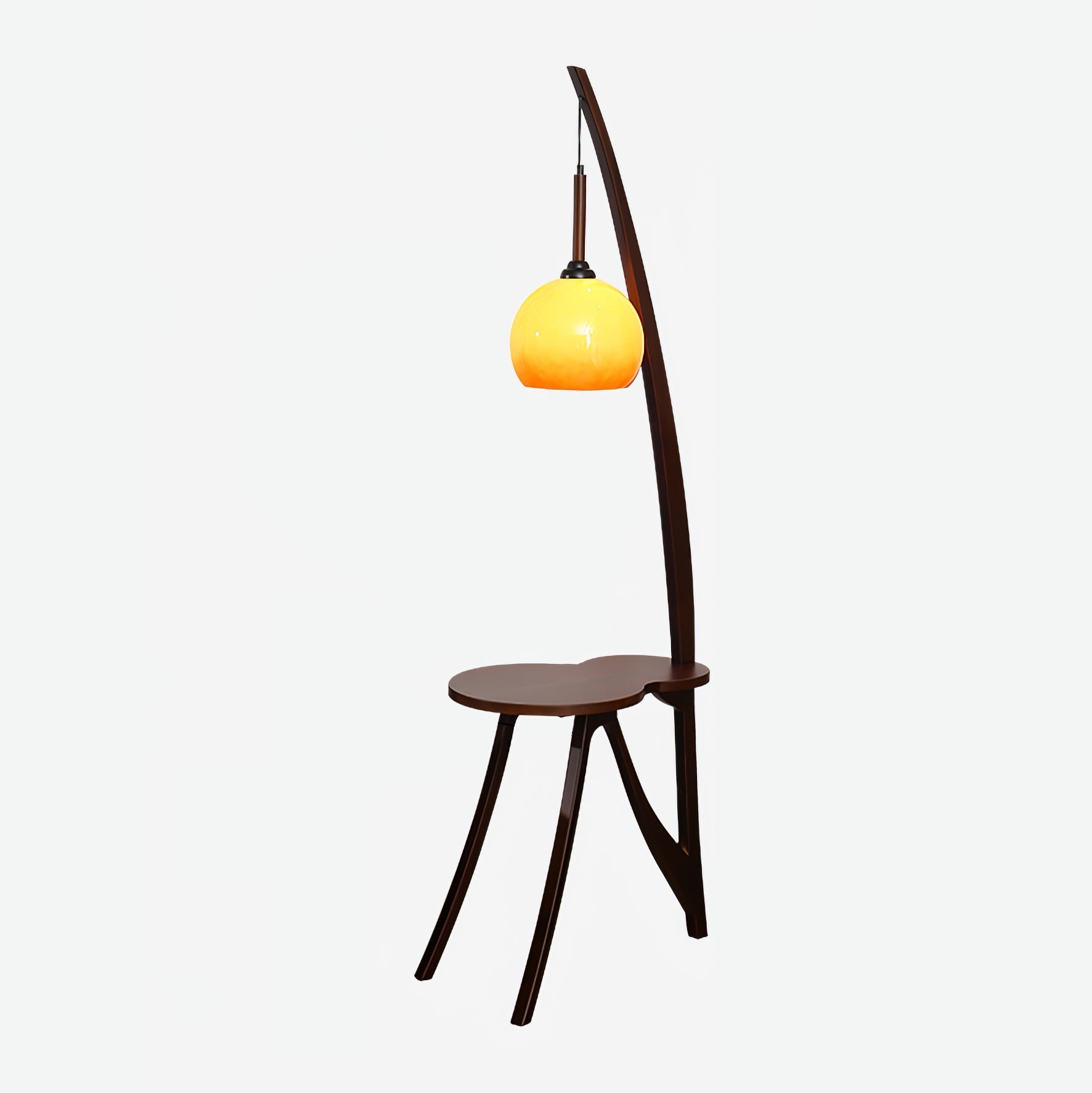 Arc Wood Hanging Floor Lamp - Blowlighting