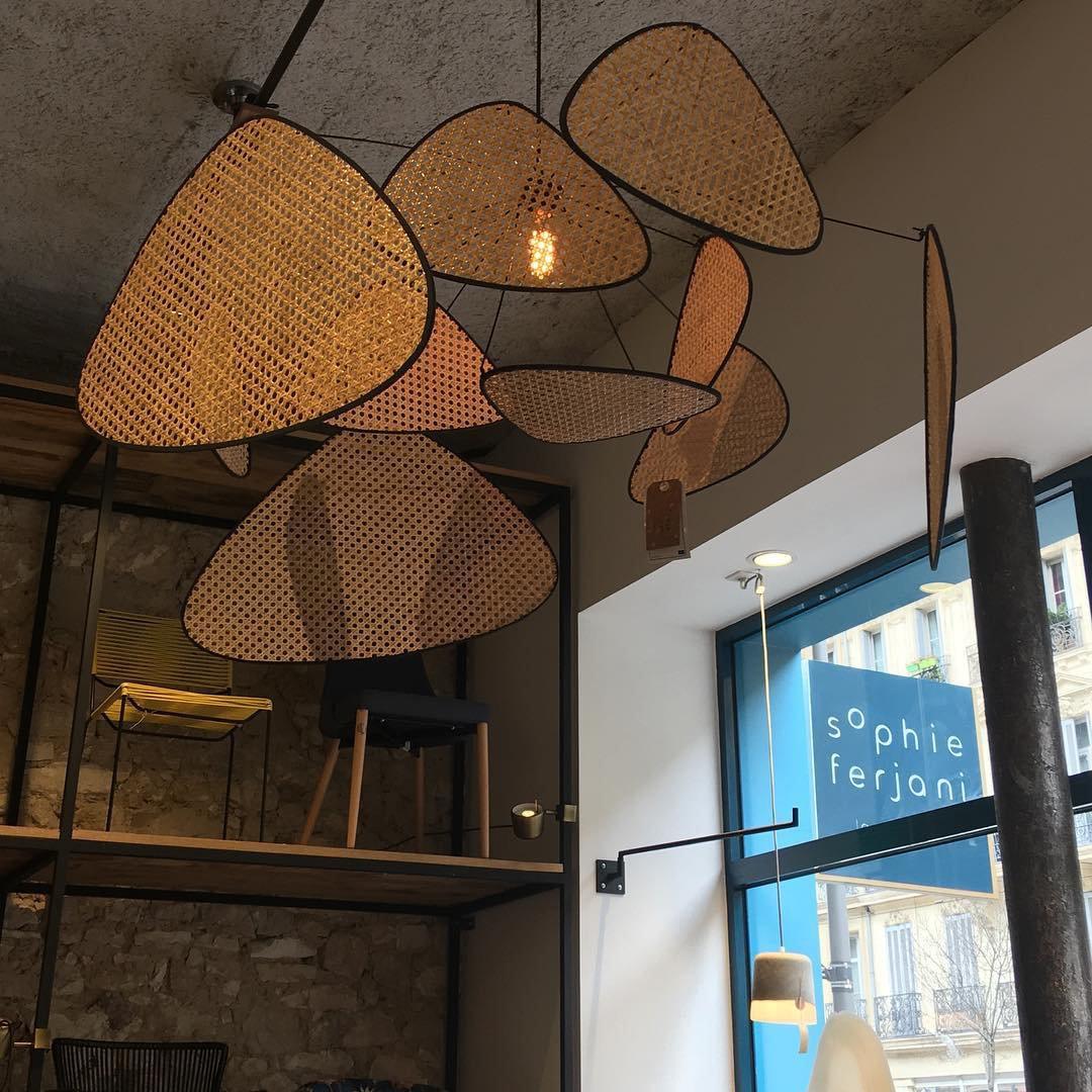Lustra Pendant Light Rattan Swag Industrial - Letslighting