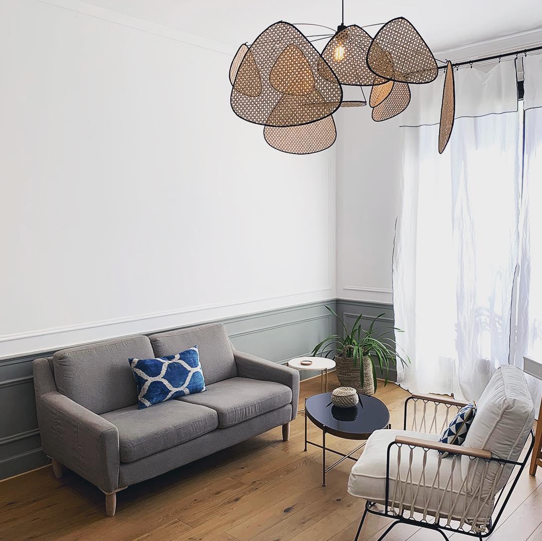 Lustra Pendant Light Rattan Swag Industrial - Letslighting
