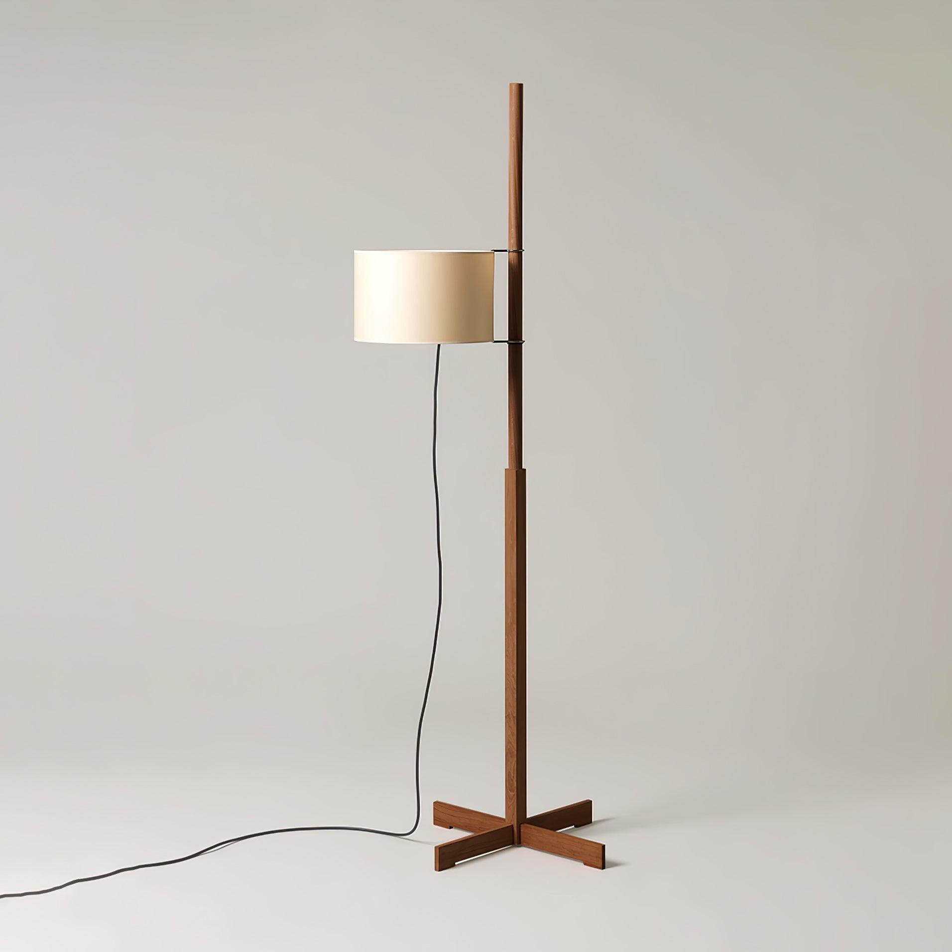 Terenzo Wood Fabric Floor Lamp - Letslighting