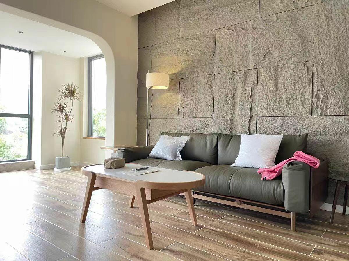 Terenzo Wood Fabric Floor Lamp - Letslighting