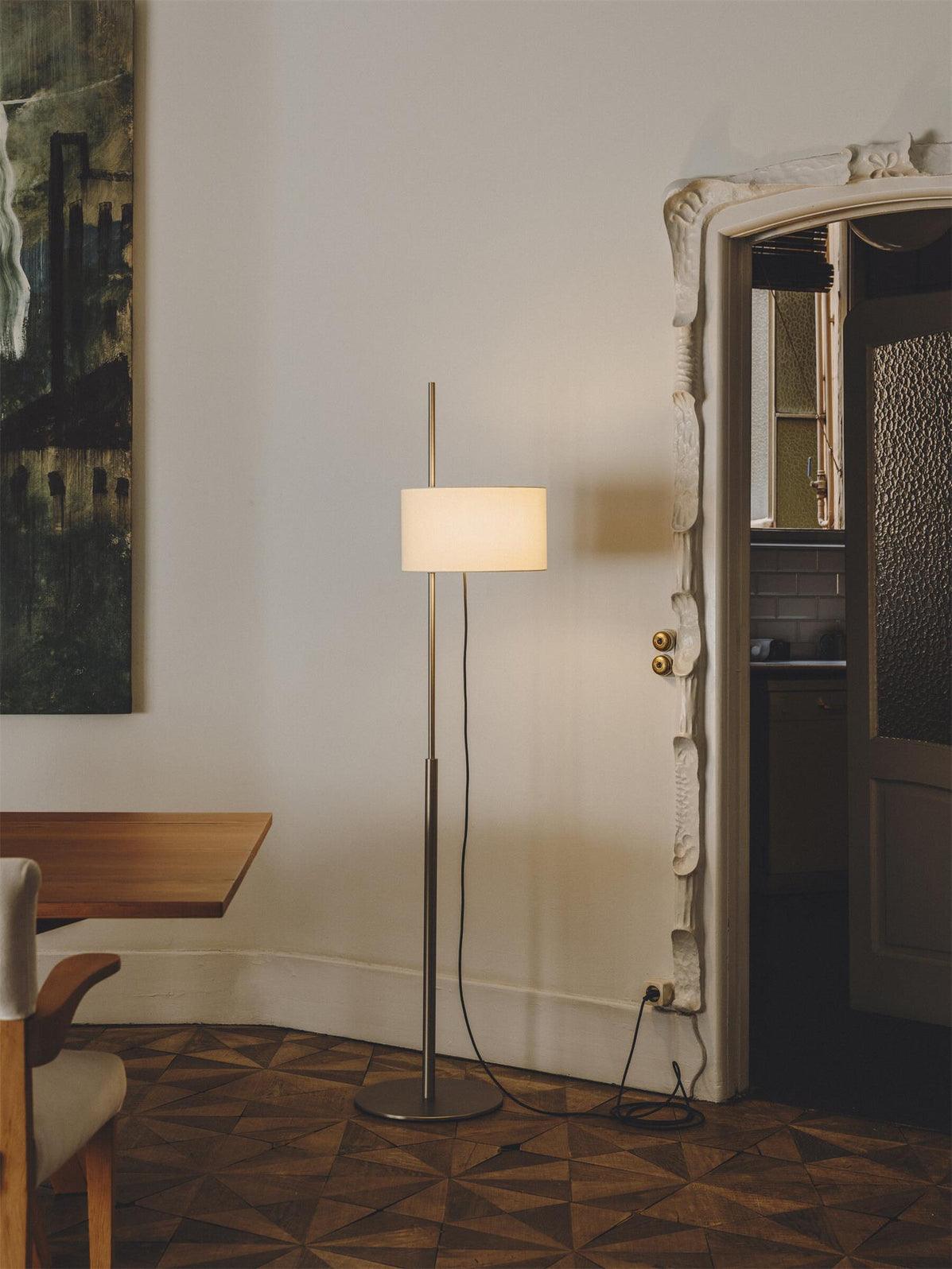Terenzo Wood Fabric Floor Lamp - Letslighting