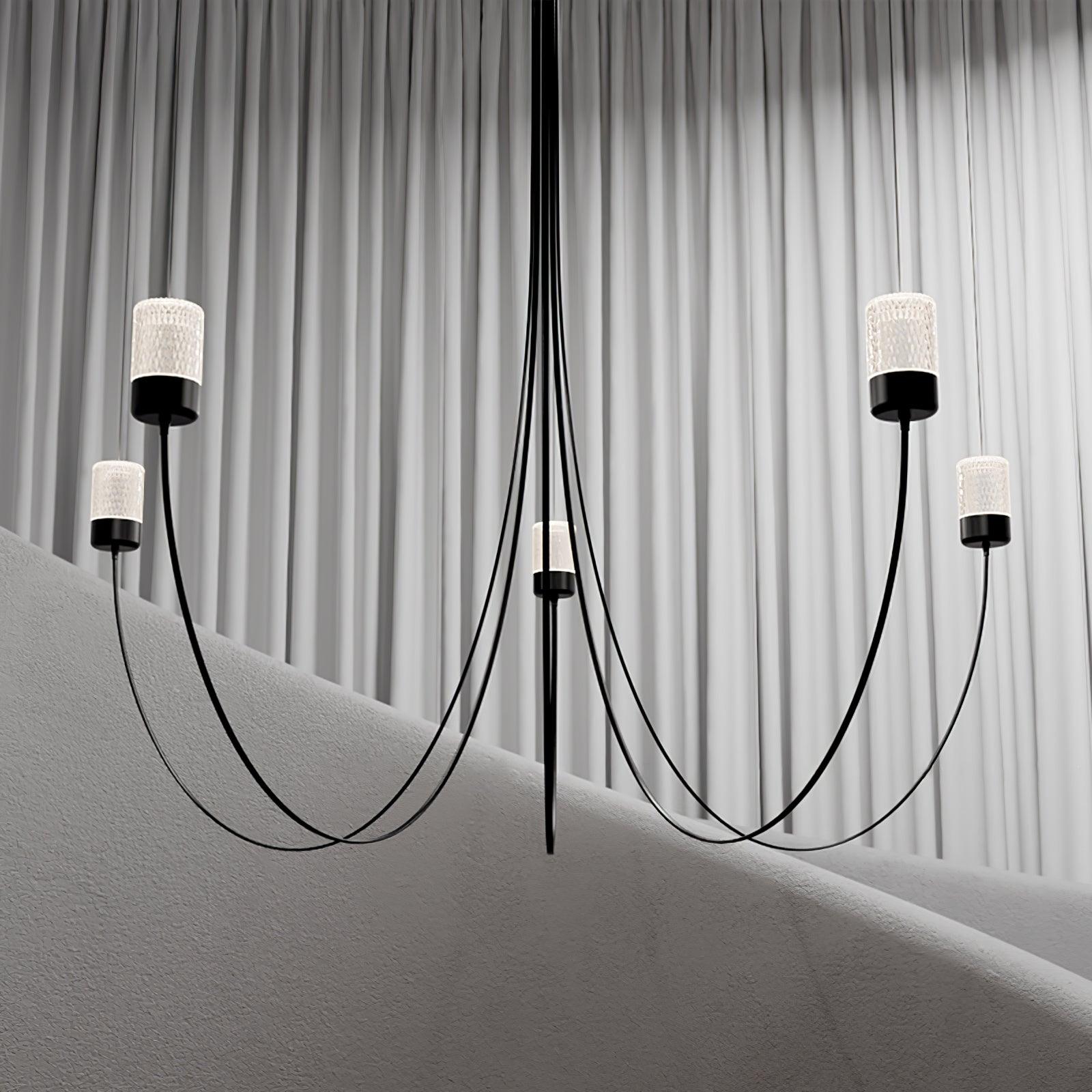 Lustra Chandelier Swaying Elegance Glass - Letslighting