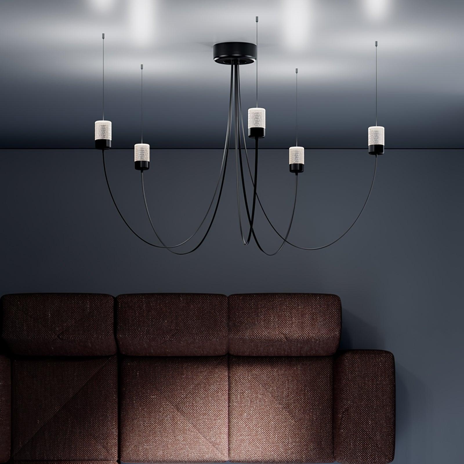 Lustra Chandelier Swaying Elegance Glass - Letslighting