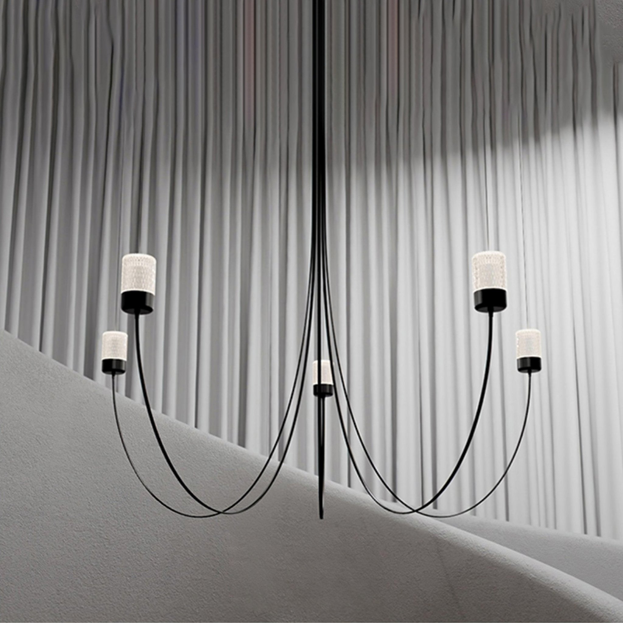Lustra Chandelier Swaying Elegance Glass - Letslighting