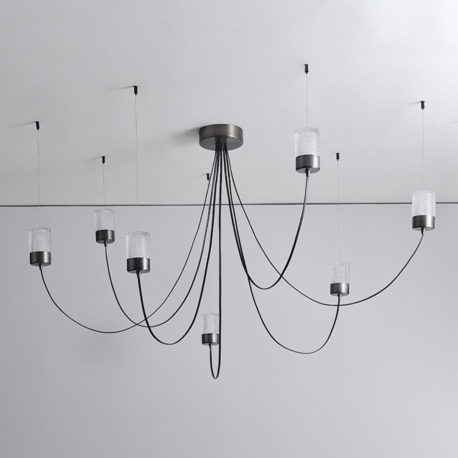 Lustra Chandelier Swaying Elegance Glass - Letslighting