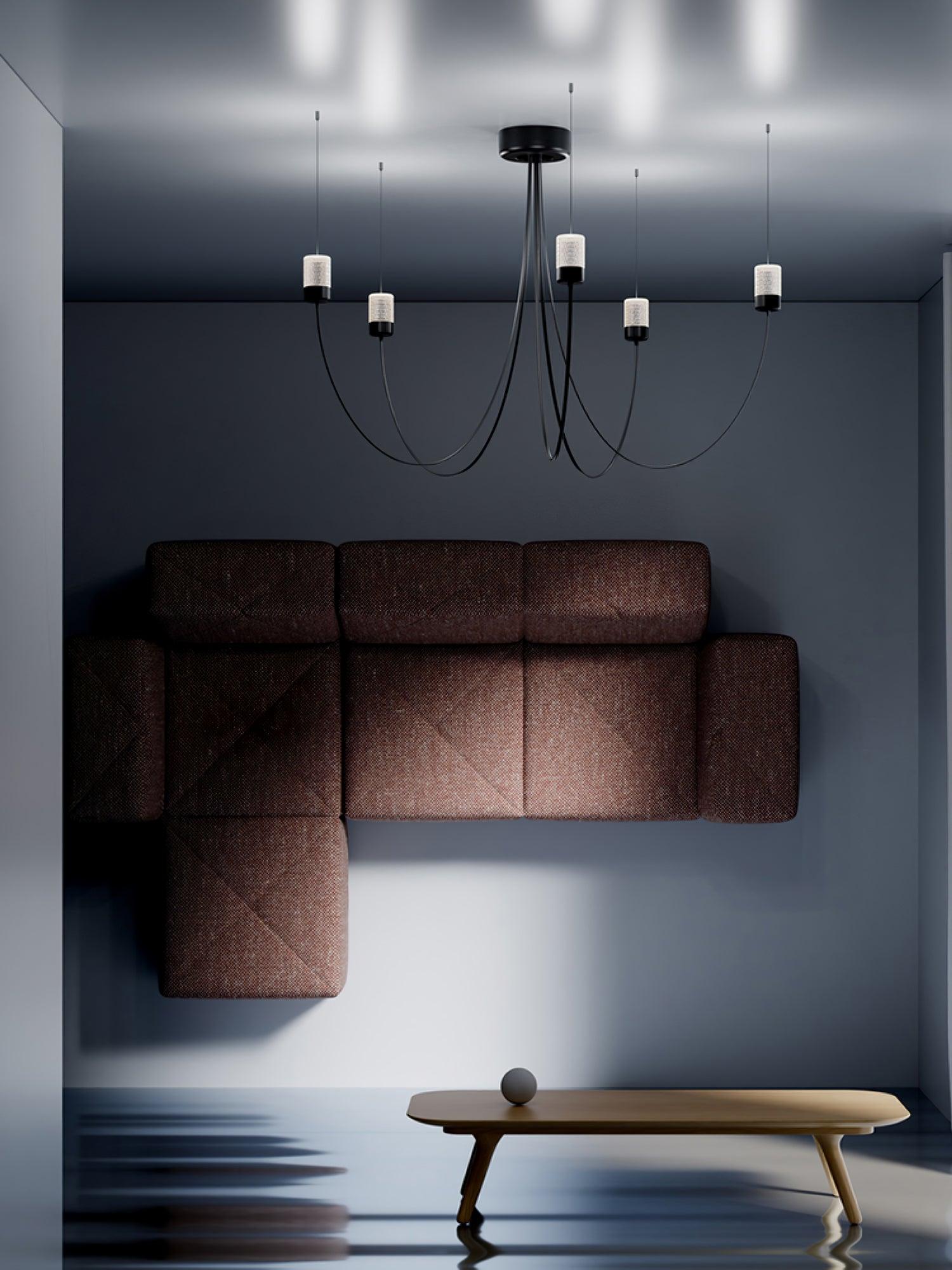 Lustra Chandelier Swaying Elegance Glass - Letslighting