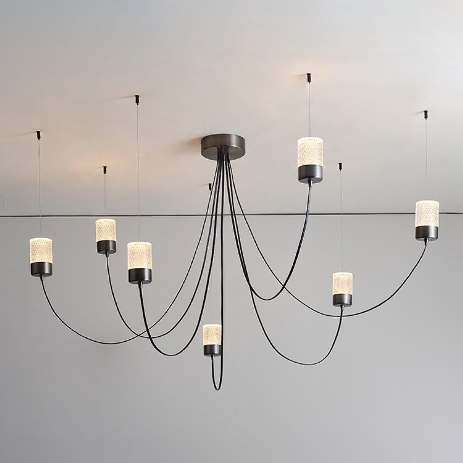Lustra Chandelier Swaying Elegance Glass - Letslighting