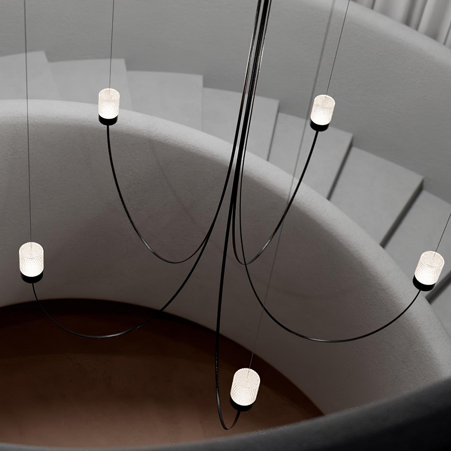 Lustra Chandelier Swaying Elegance Glass - Letslighting