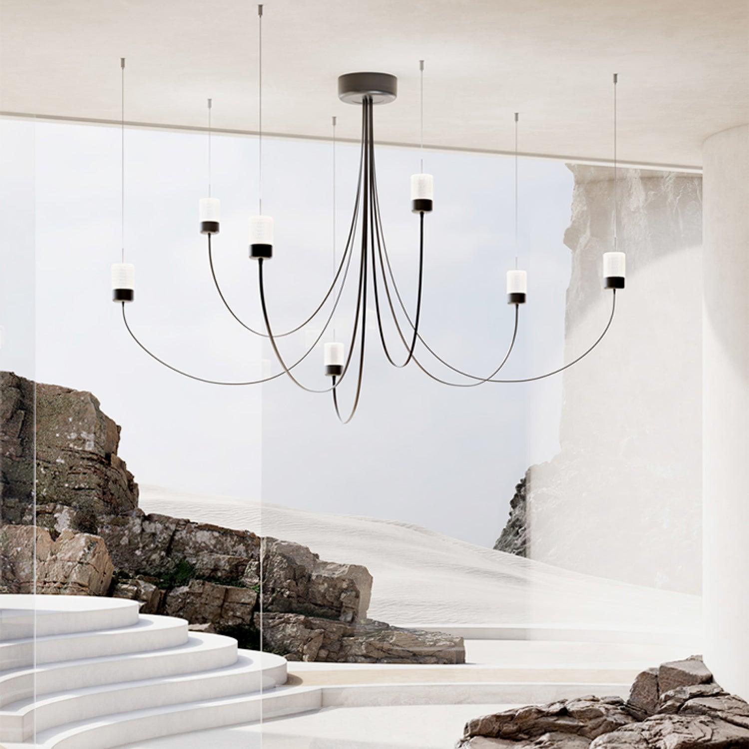 Lustra Chandelier Swaying Elegance Glass - Letslighting