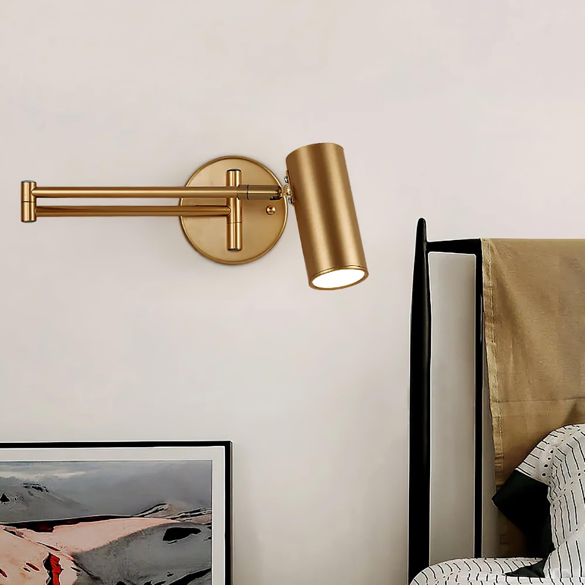 Lustra Wall Sconce Brass Swing Arm Adjustable - Letslighting