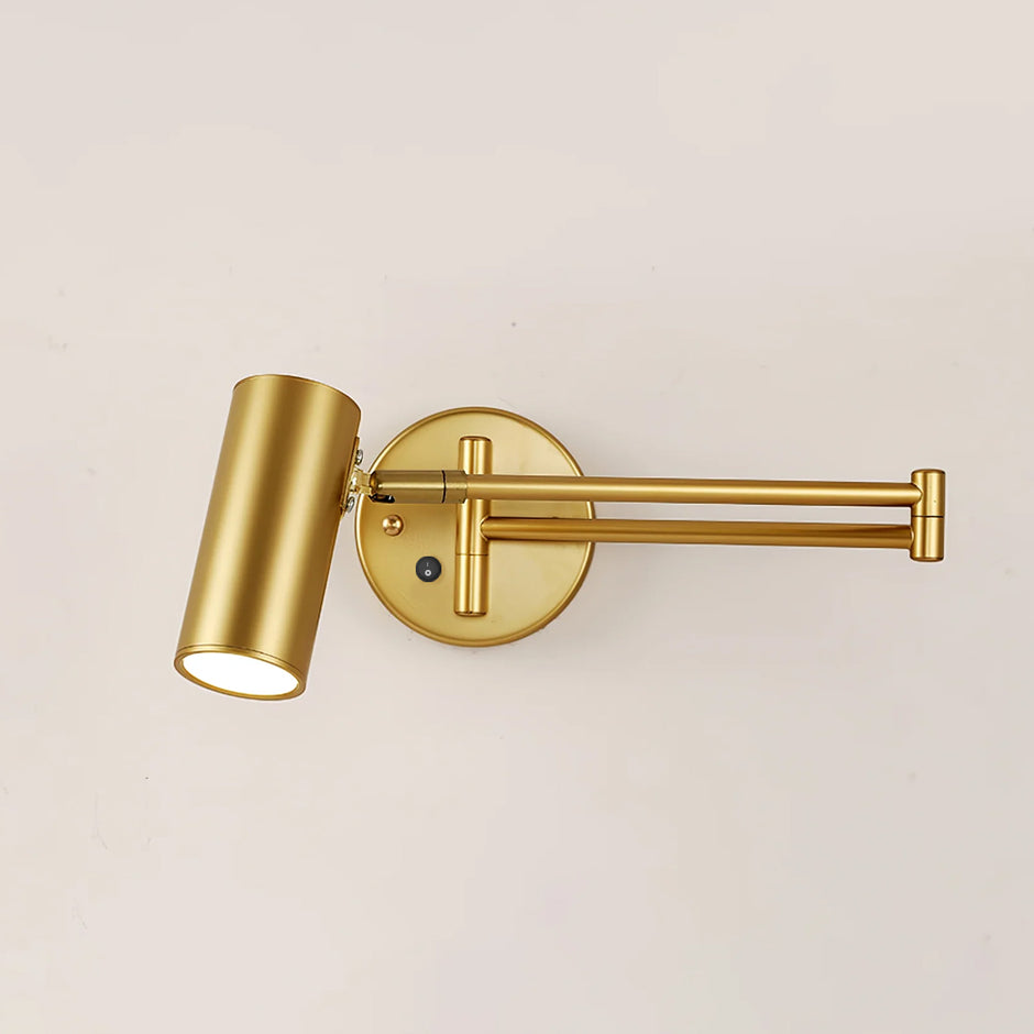 Lustra Wall Sconce Brass Swing Arm Adjustable - Letslighting