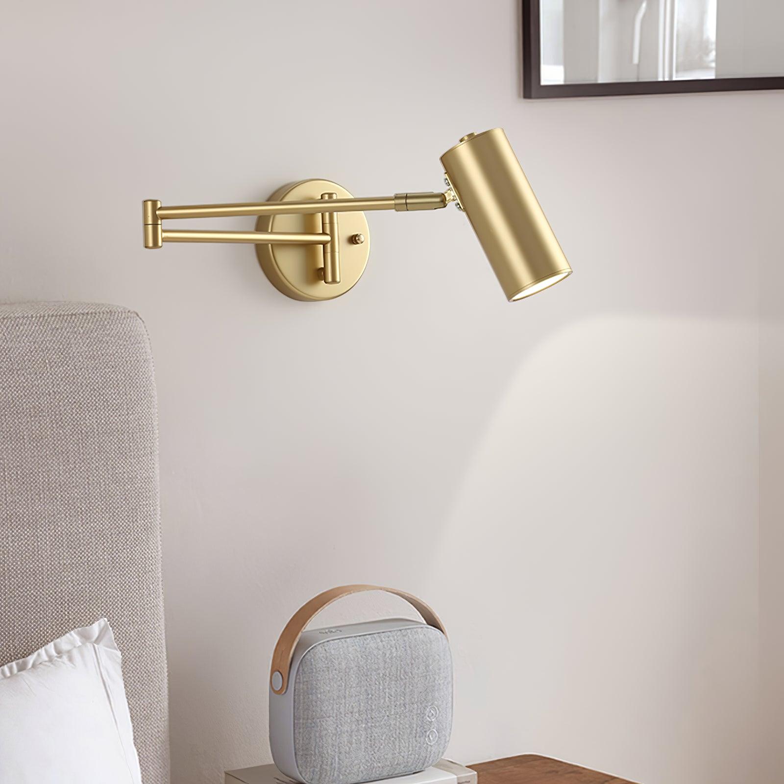 Lustra Wall Sconce Brass Swing Arm Adjustable - Letslighting