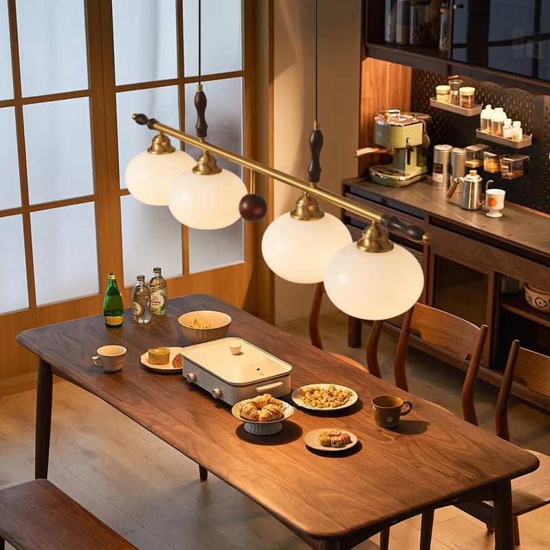 Sylvara Premium Elegance Traditional Wood Glass Pendant Lamp - Letslighting